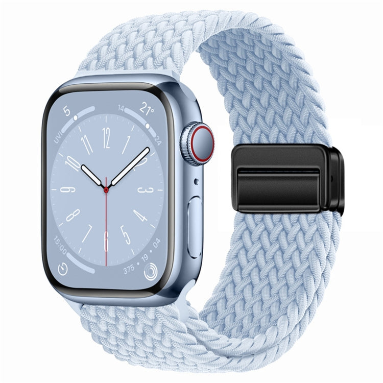 Nylon Woven Magnetic Fold Buckle Watch Band, For Apple Watch Series 7 45mm