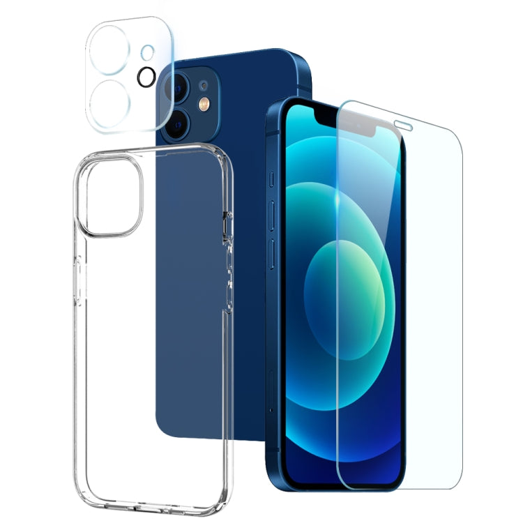 NORTHJO 3 in 1 TPU Phone Case with Screen Film and Lens Film, For iPhone 12 mini