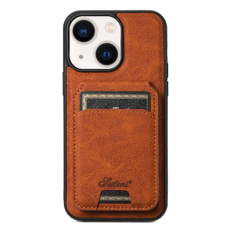Suteni H16 Litchi Texture Leather Detachable Wallet Back Phone Case, For iPhone 15 Pro, For iPhone 15 Plus, For iPhone 15, For iPhone 14 Plus, For iPhone 14, For iPhone 14 Pro
