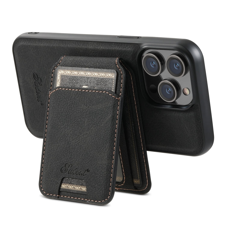 Suteni H16 Litchi Texture Leather Detachable Wallet Back Phone Case, For iPhone 13 Pro Max, For iPhone 13 Pro, For iPhone 13, For iPhone 12, For iPhone 12 Pro Max, For iPhone 12 Pro