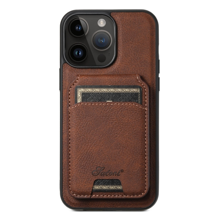 Suteni H16 Litchi Texture Leather Detachable Wallet Back Phone Case, For iPhone 13 Pro, For iPhone 13, For iPhone 12, For iPhone 12 Pro Max, For iPhone 12 Pro