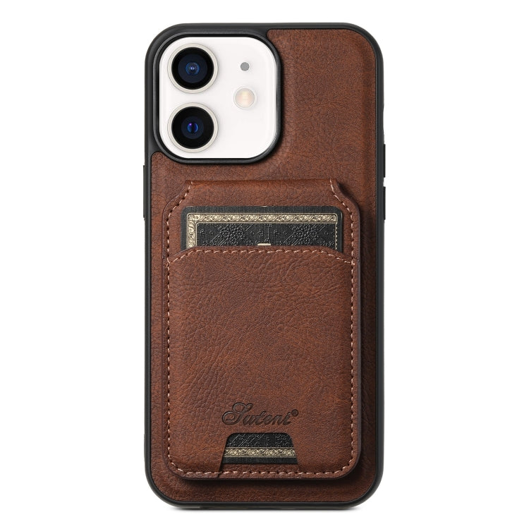 Suteni H16 Litchi Texture Leather Detachable Wallet Back Phone Case, For iPhone 13 Pro, For iPhone 13, For iPhone 12, For iPhone 12 Pro Max, For iPhone 12 Pro