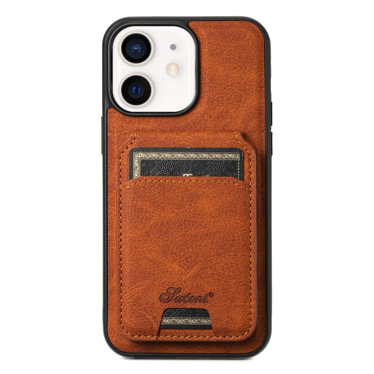 Suteni H16 Litchi Texture Leather Detachable Wallet Back Phone Case, For iPhone 13 Pro, For iPhone 13, For iPhone 12, For iPhone 12 Pro Max, For iPhone 12 Pro