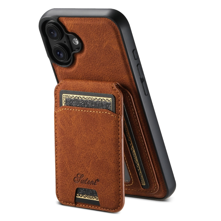 Suteni H16 Litchi Texture Leather Detachable Wallet Back Phone Case, For iPhone Air, For iPhone 16 Pro Max, For iPhone 16 Pro, For iPhone 16 Plus, For iPhone 16, For iPhone 15 Pro Max