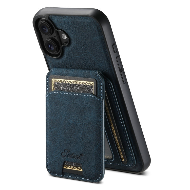 Suteni H16 Litchi Texture Leather Detachable Wallet Back Phone Case, For iPhone Air, For iPhone 16 Pro Max, For iPhone 16 Pro, For iPhone 16 Plus, For iPhone 16, For iPhone 15 Pro Max