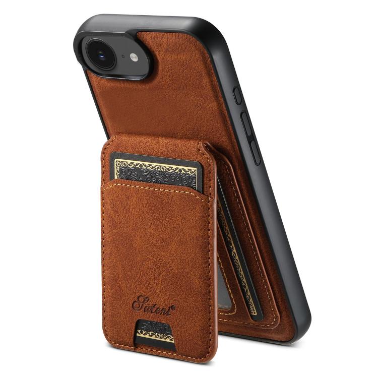 Suteni H16 Litchi Texture Leather Detachable Wallet Back Phone Case, For iPhone 17e / 16e