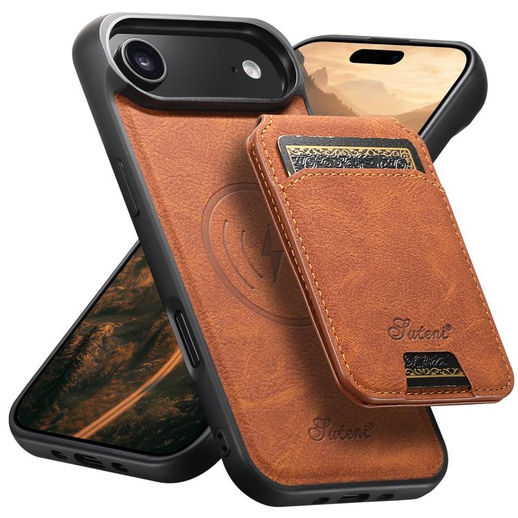 Étui portefeuille détachable Suteni H16 en cuir texturé Litchi pour iPhone 16 Pro Max, iPhone 16 Pro, iPhone 16 Plus, iPhone 16, iPhone 15 Pro Max, iPhone 15 Pro, iPhone 15 Plus, iPhone 15