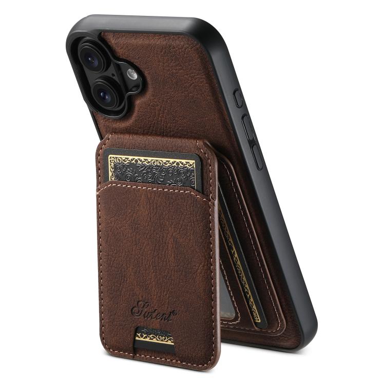 Suteni H16 Litchi Texture Leather Detachable Wallet Back Phone Case, For iPhone 18, For iPhone 18 Pro, For iPhone 18 Pro Max, For iPhone 17 Pro Max, For iPhone 17 Pro, For iPhone 17