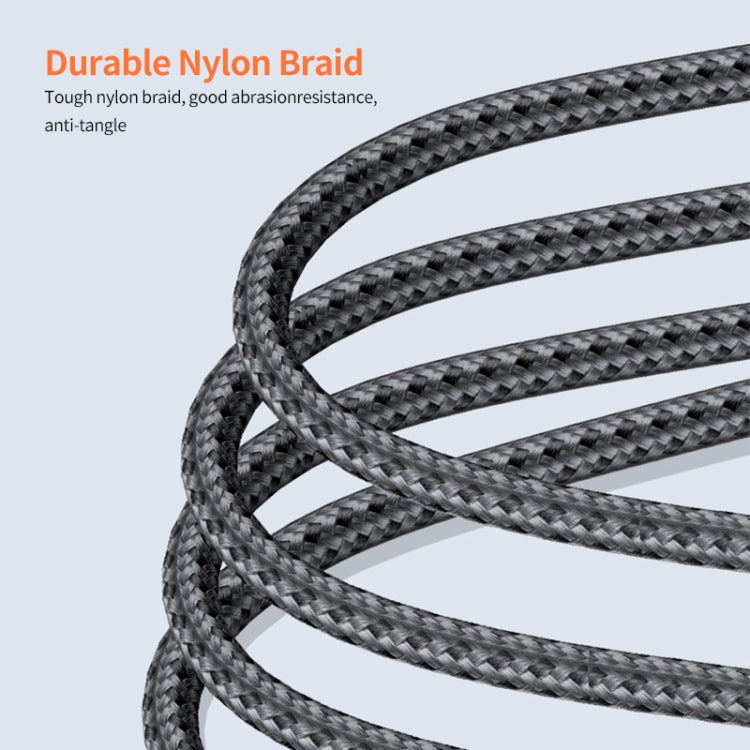 ENKAY 4-in-1 6A USB-A to Type-C / 8 Pin / Micro USB Multifunction Fast Charging Cable, 1m, 2m