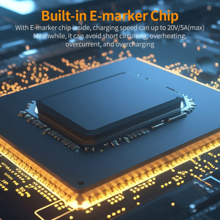 ENKAY PD100W 4-in-1 USB-A / Type-C to Type-C / 8 Pin Multifunction Fast Charging Cable with E-Marker, 1m, 2m