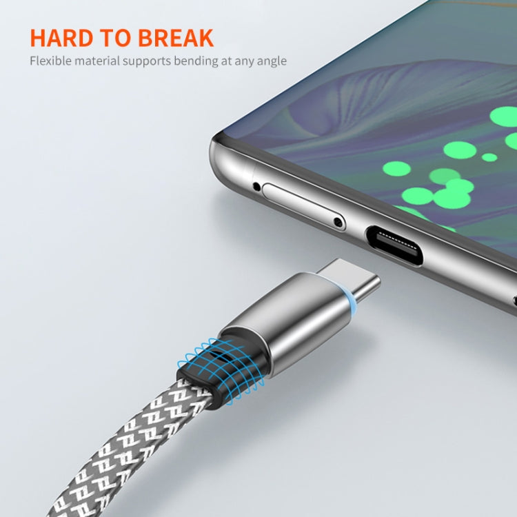 ENKAY PD30W Elbow Type-C to 8 Pin Fast Charging Data Braid Cable with Indicator Light, 0.5m, 1.2m, 2m