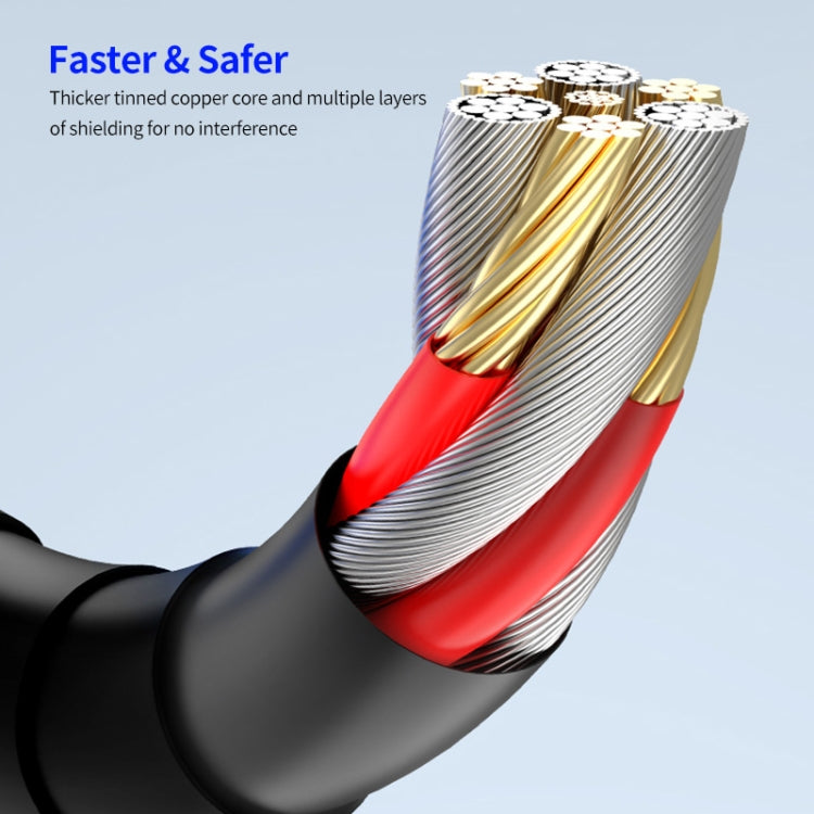 ENKAY 2.4A USB to 8 Pin Fast Charging Data Silicone Cable with LED Display, 1m, 2m