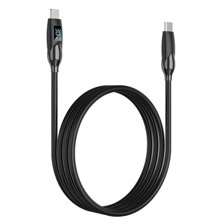 ENKAY PD30W Type-C to 8 Pin Fast Charging Data Silicone Cable with LED Display, 1m, 2m