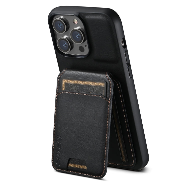Suteni H02 Leather Wallet Stand Back Phone Case, For iPhone 16, For iPhone 15 Pro Max, For iPhone 15 Pro, For iPhone 15 Plus, For iPhone 15, For iPhone 14 Plus, For iPhone 14, For iPhone 14 Pro