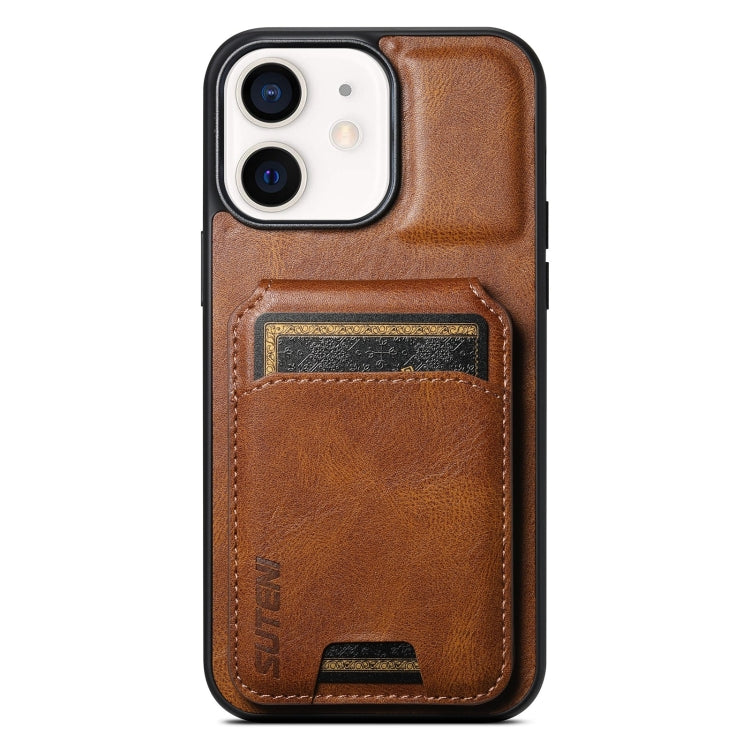 Suteni H02 Leather Wallet Stand Back Phone Case, For iPhone X / XS, For iPhone XR, For iPhone XS Max, For iPhone 12 / 12 Pro