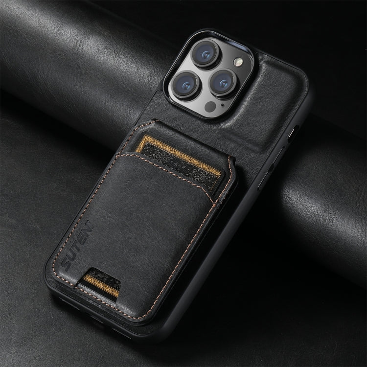 Suteni H02 Leather Wallet Stand Back Phone Case, For iPhone 14, For iPhone 14 Pro, For iPhone 14 Pro Max, For iPhone 13 Pro Max, For iPhone 13 Pro, For iPhone 13, For iPhone 12 Pro Max, For iPhone 11 Pro Max