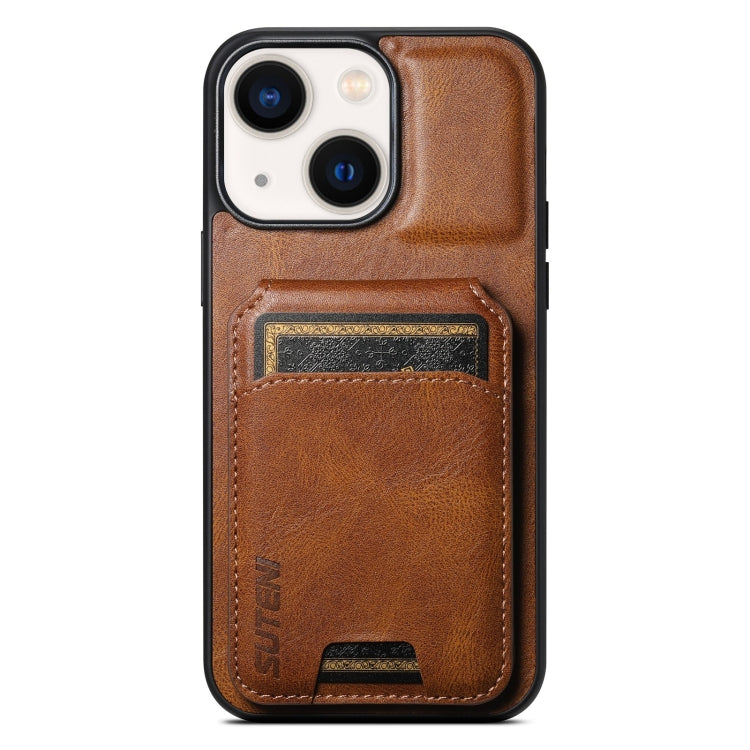 Suteni H02 Leather Wallet Stand Back Phone Case, For iPhone 14, For iPhone 14 Pro, For iPhone 14 Pro Max, For iPhone 13 Pro Max, For iPhone 13 Pro, For iPhone 13, For iPhone 12 Pro Max, For iPhone 11 Pro Max