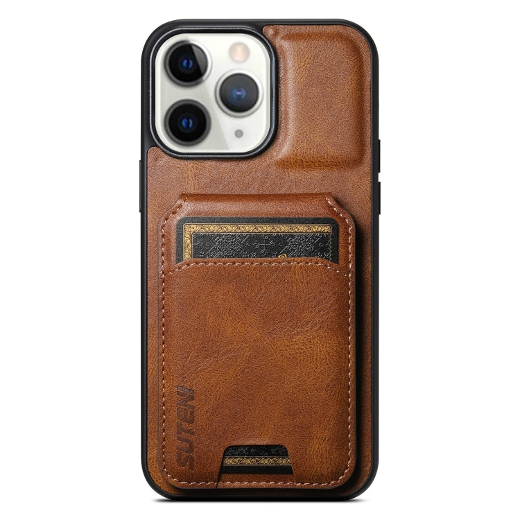 Suteni H02 Leather Wallet Stand Back Phone Case, For iPhone 14, For iPhone 14 Pro, For iPhone 14 Pro Max, For iPhone 13 Pro Max, For iPhone 13 Pro, For iPhone 13, For iPhone 12 Pro Max, For iPhone 11 Pro Max