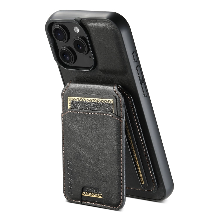 Suteni H02 Leather Wallet Stand Back Phone Case, For iPhone 16 Pro, For iPhone 16 Plus, For iPhone 16, For iPhone 15 Pro Max, For iPhone 15 Pro, For iPhone 15 Plus, For iPhone 15, For iPhone 14 Plus