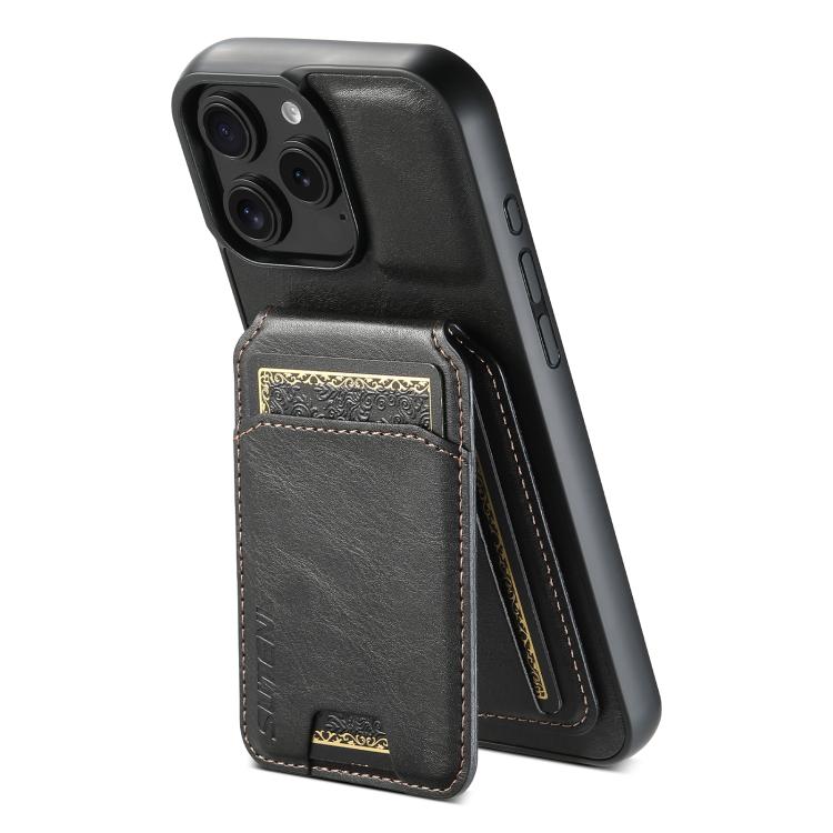 Suteni H02 Leather Wallet Stand Back Phone Case, For iPhone 17e / 16e, For iPhone 17 Pro Max, For iPhone 17 Pro, For iPhone 17, For iPhone Air, For iPhone 16 Pro Max, For iPhone 16 Pro, For iPhone 16 Plus