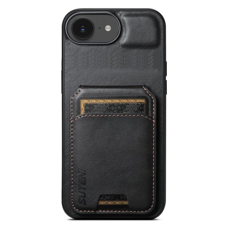 Suteni H02 Leather Wallet Stand Back Phone Case, For iPhone 11 Pro, For iPhone X / XS, For iPhone XR, For iPhone XS Max, For iPhone 17e / 16e, For iPhone 12 / 12 Pro