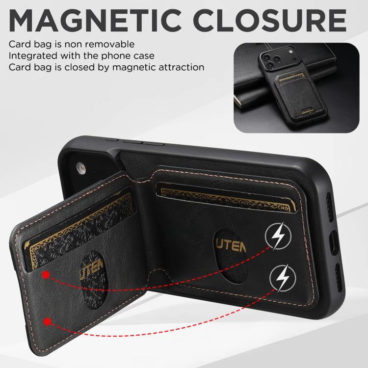 Suteni H02 Leather Wallet Stand Back Phone Case