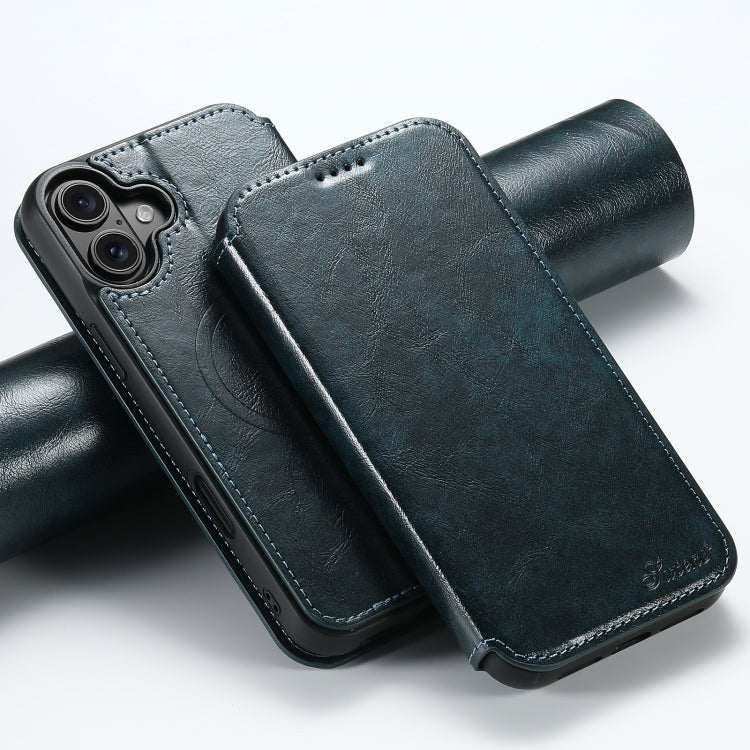 Suteni J05 Leather Magnetic MagSafe Phone Case, For iPhone 16 Plus, For iPhone 16, For iPhone 15 Pro Max, For iPhone 15 Pro, For iPhone 15 Plus, For iPhone 15