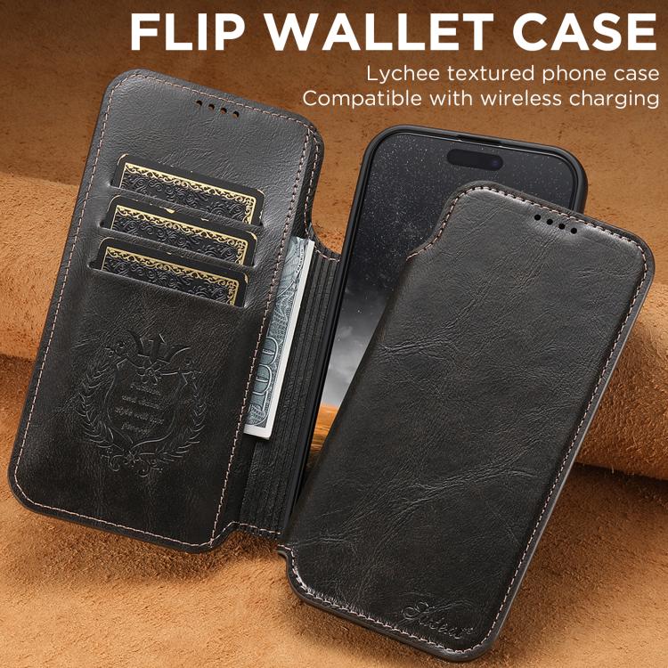 Suteni J05 Leather Magnetic MagSafe Phone Case