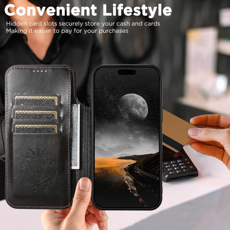 Suteni J05 Leather Magnetic MagSafe Phone Case, For iPhone 17 Pro Max, For iPhone 17 Pro, For iPhone 17, For iPhone Air, For iPhone 16 Pro Max, For iPhone 16 Pro