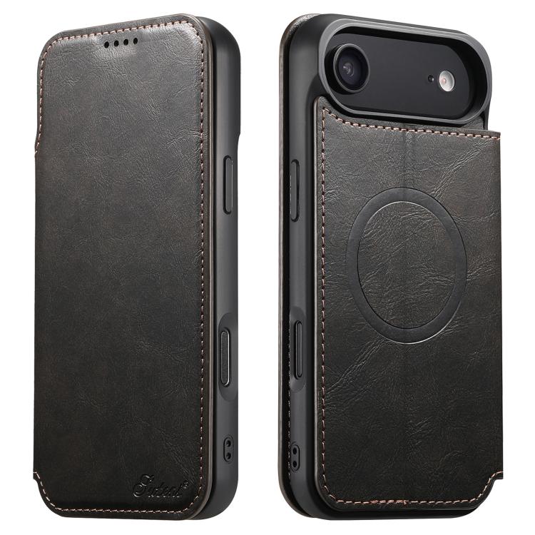 Suteni J05 Leather Magnetic MagSafe Phone Case, For iPhone 17 Pro Max, For iPhone 17 Pro, For iPhone 17, For iPhone Air, For iPhone 16 Pro Max, For iPhone 16 Pro