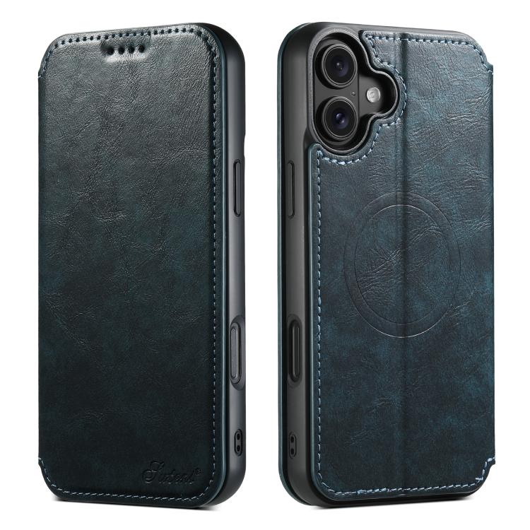 Suteni J05 Leather Magnetic MagSafe Phone Case