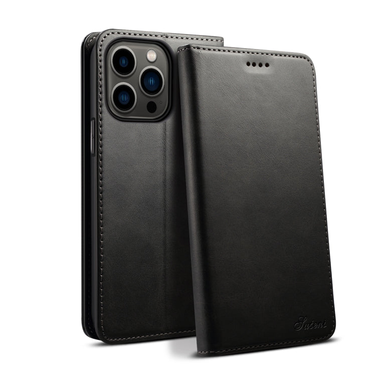 Suteni Calf Texture Horizontal Flip Leather Phone Case, For iPhone 16 Pro Max, For iPhone 16 Pro, For iPhone 16 Plus, For iPhone 16, For iPhone 15 Pro Max, For iPhone 15 Pro