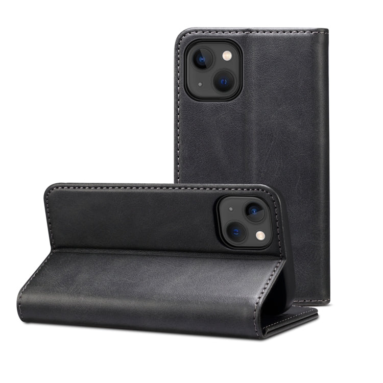 Suteni Calf Texture Horizontal Flip Leather Phone Case, For iPhone 15 Plus, For iPhone 15, For iPhone 17e / 16e