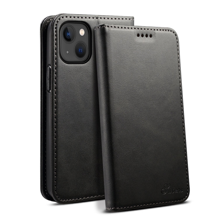 Suteni Calf Texture Horizontal Flip Leather Phone Case, For iPhone 15 Plus, For iPhone 15, For iPhone 17e / 16e