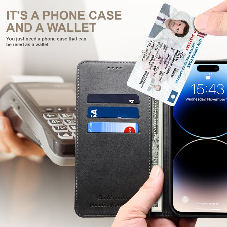 Suteni Calf Texture Horizontal Flip Leather Phone Case