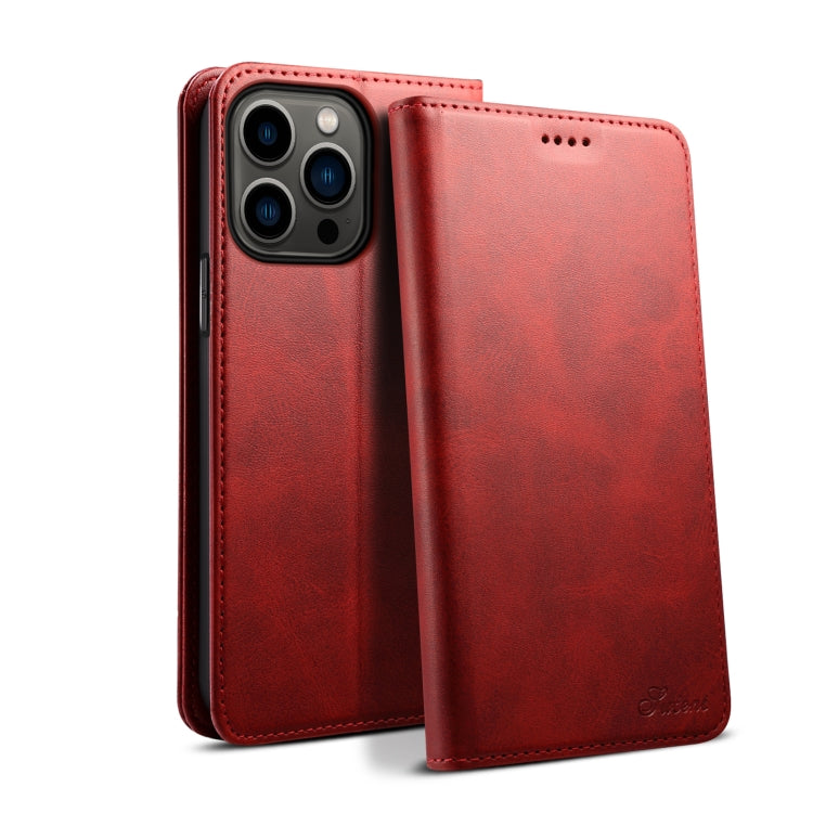 Suteni Calf Texture Horizontal Flip Leather Phone Case, For iPhone 16 Pro Max, For iPhone 16 Pro, For iPhone 16 Plus, For iPhone 16, For iPhone 15 Pro Max, For iPhone 15 Pro
