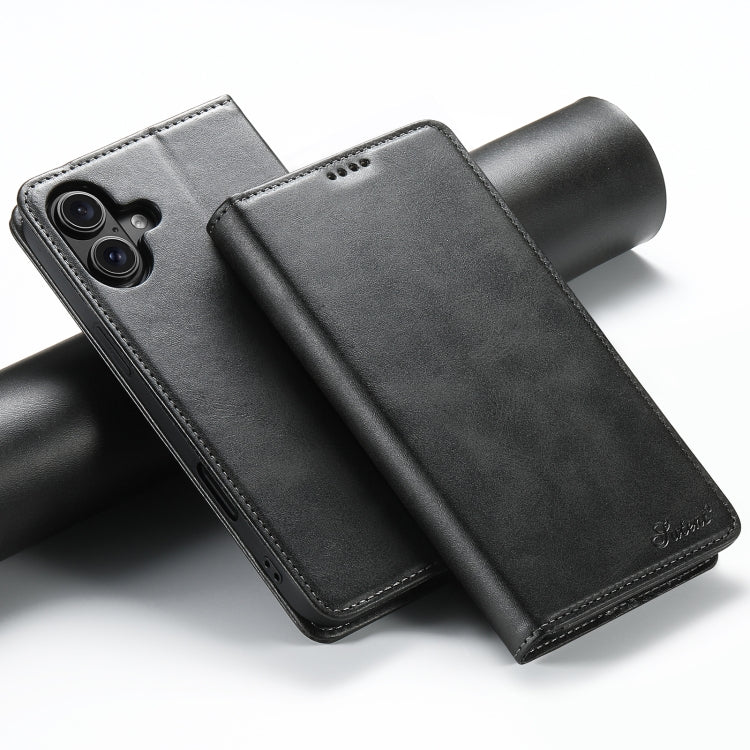 Suteni Calf Texture Horizontal Flip Leather Phone Case, For iPhone 16 Pro Max, For iPhone 16 Pro, For iPhone 16 Plus, For iPhone 16, For iPhone 15 Pro Max, For iPhone 15 Pro
