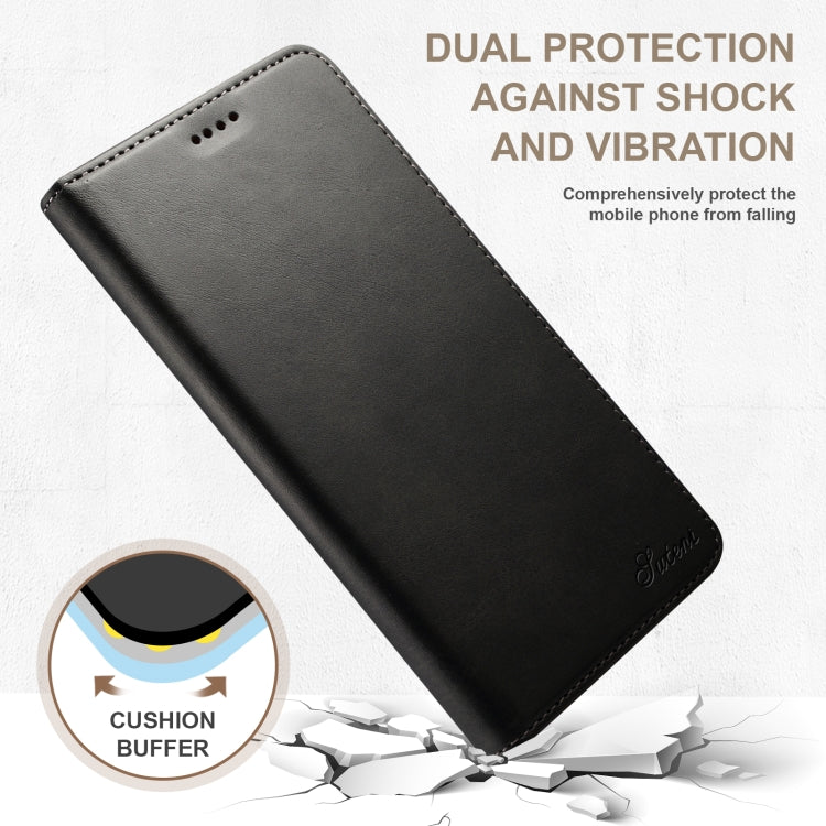 Suteni Calf Texture Horizontal Flip Leather Phone Case, For iPhone 16 Pro Max, For iPhone 16 Pro, For iPhone 16 Plus, For iPhone 16, For iPhone 15 Pro Max, For iPhone 15 Pro
