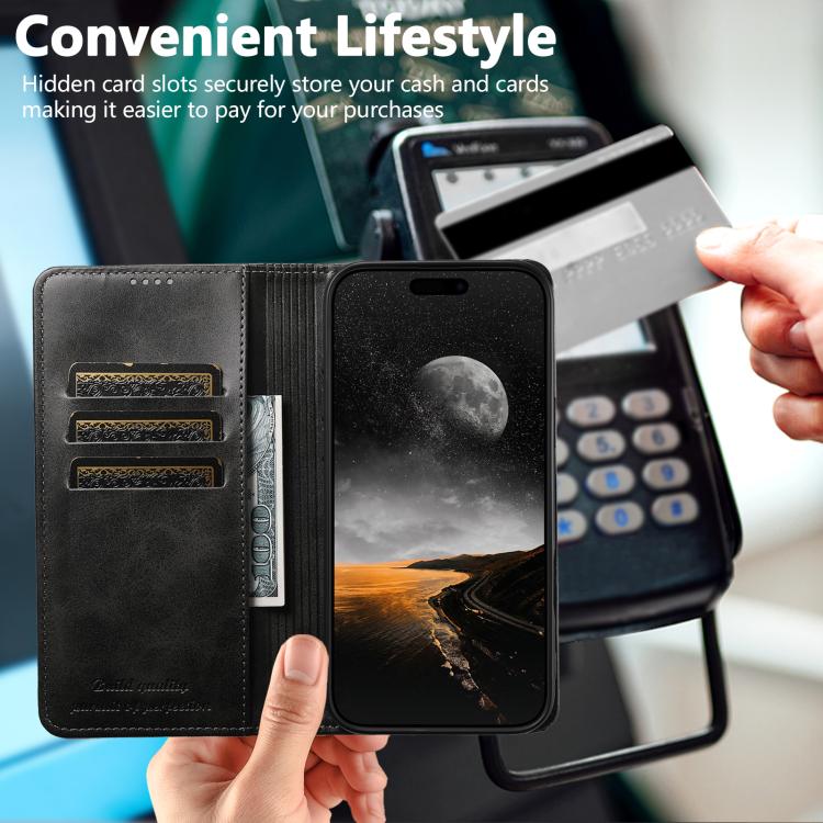 Suteni Calf Texture Horizontal Flip Leather Phone Case