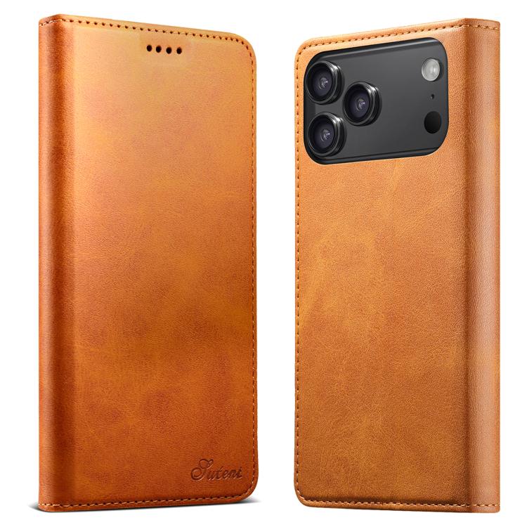 Suteni Calf Texture Horizontal Flip Leather Phone Case
