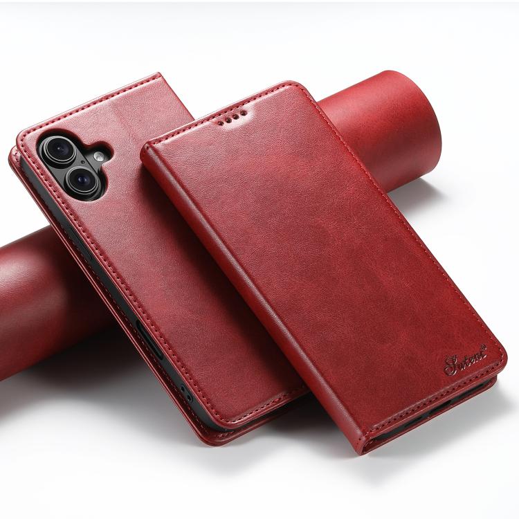 Suteni Calf Texture Horizontal Flip Leather Phone Case