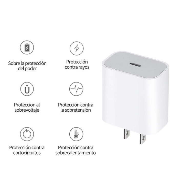 PD35W USB-C / Type-C Port Charger for iPhone / iPad Series, US Plug, US Plug