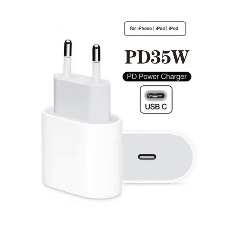 PD35W USB-C / Type-C Port Charger for iPhone / iPad Series, EU Plug, EU Plug