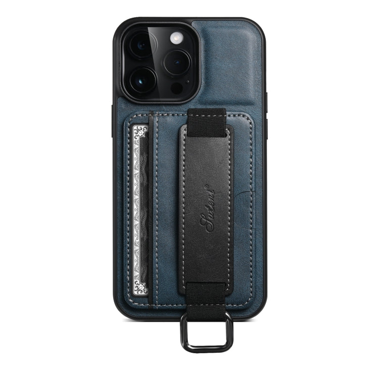 Suteni H13 Card Wallet Wrist Strap Holder PU Phone Case, For iPhone 16 Plus, For iPhone 16, For iPhone 15 Pro Max, For iPhone 15 Pro, For iPhone 15 Plus, For iPhone 15, For iPhone 17e / 16e