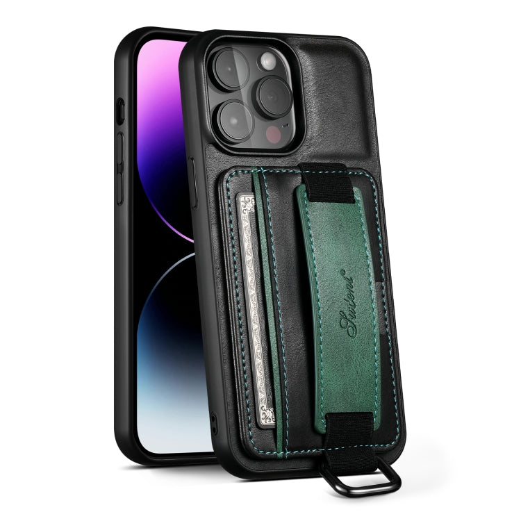 Étui portefeuille Suteni H13 en PU avec dragonne et porte-cartes pour iPhone 16 Pro Max, iPhone 16 Pro, iPhone 16 Plus, iPhone 16, iPhone 15 Pro Max, iPhone 15 Pro, iPhone 15 Plus, iPhone 15