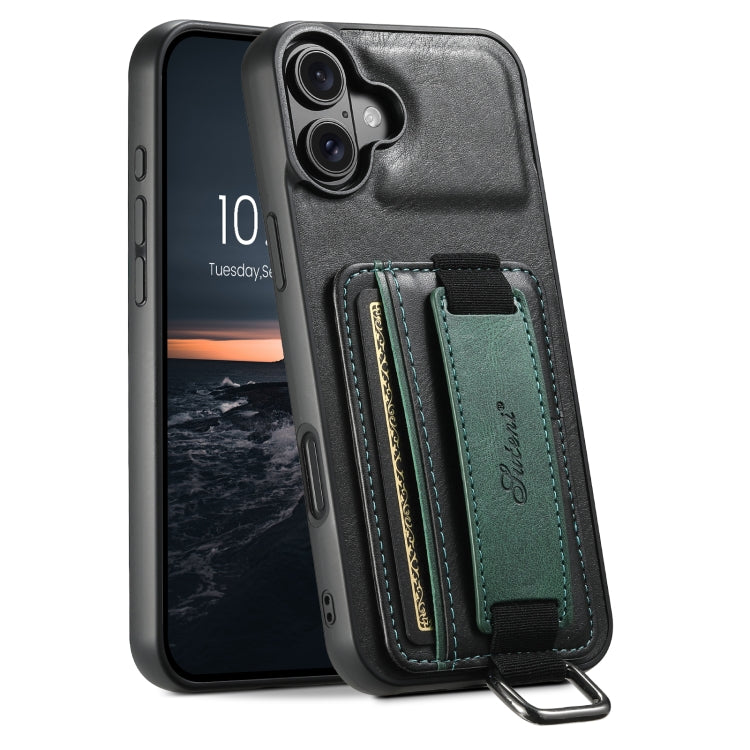 Étui portefeuille Suteni H13 en PU avec dragonne et porte-cartes pour iPhone 16 Pro Max, iPhone 16 Pro, iPhone 16 Plus, iPhone 16, iPhone 15 Pro Max, iPhone 15 Pro, iPhone 15 Plus, iPhone 15