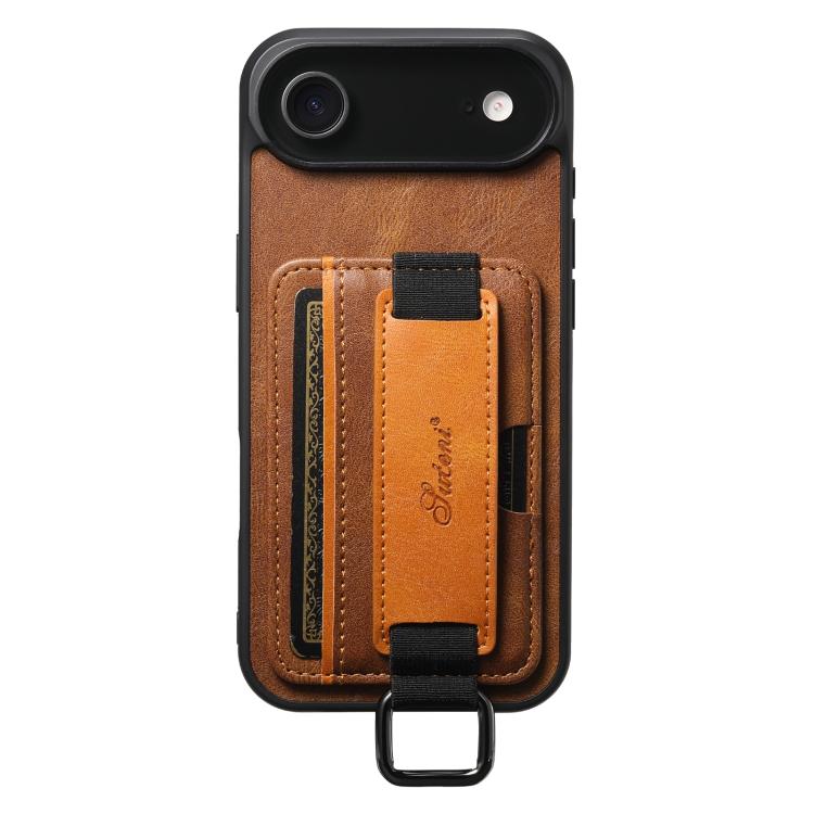 Étui portefeuille Suteni H13 en PU avec dragonne et porte-cartes pour iPhone 16 Pro Max, iPhone 16 Pro, iPhone 16 Plus, iPhone 16, iPhone 15 Pro Max, iPhone 15 Pro, iPhone 15 Plus, iPhone 15