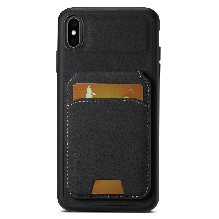Suteni H02 Litchi Leather Card Wallet Stand Back Phone Case, For iPhone 11 Pro, For iPhone XR, For iPhone XS Max, For iPhone X / XS