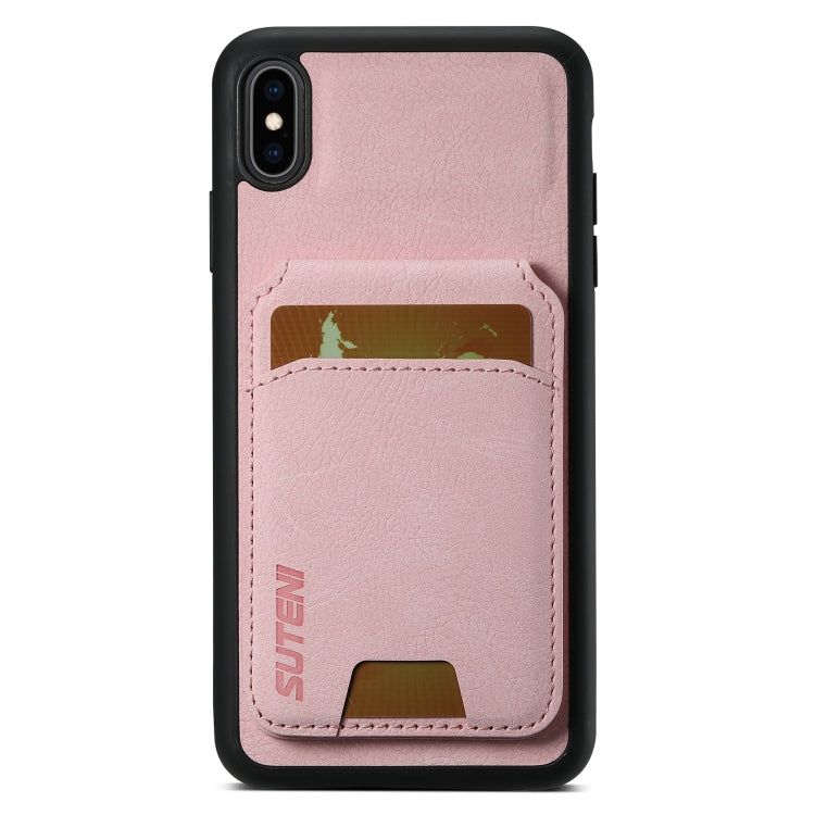 Suteni H02 Litchi Leather Card Wallet Stand Back Phone Case, For iPhone 11 Pro, For iPhone XR, For iPhone XS Max, For iPhone X / XS