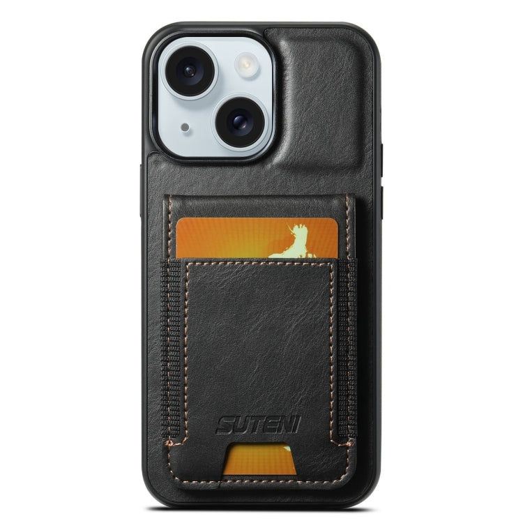 Suteni H03 Oil Wax Leather Wallet Stand Back Phone Case, For iPhone 16 Pro, For iPhone 16 Plus, For iPhone 16, For iPhone 15 Pro Max, For iPhone 15 Pro, For iPhone 15 Plus, For iPhone 15, For iPhone 14 Plus